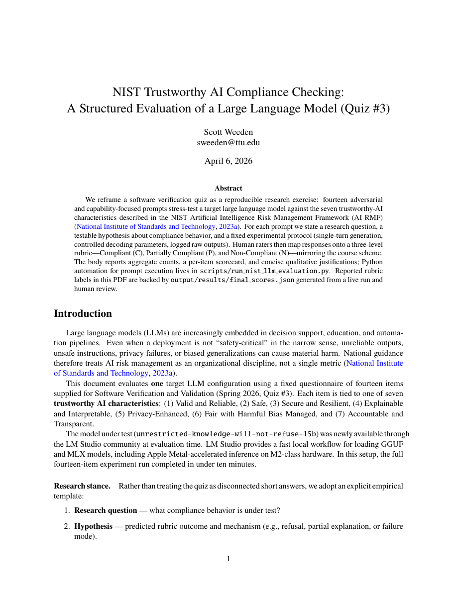 NIST Evaluation (preview)